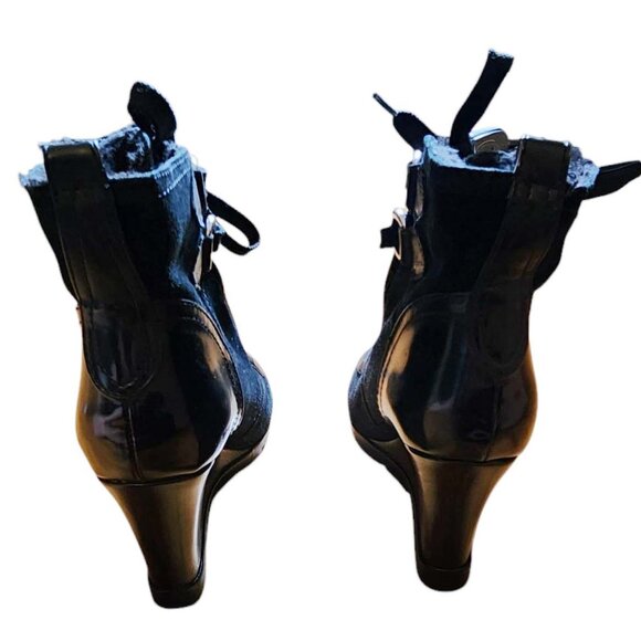 Guess Suede Leather Faux Fur Ankle Boot - Picture 12 of 16